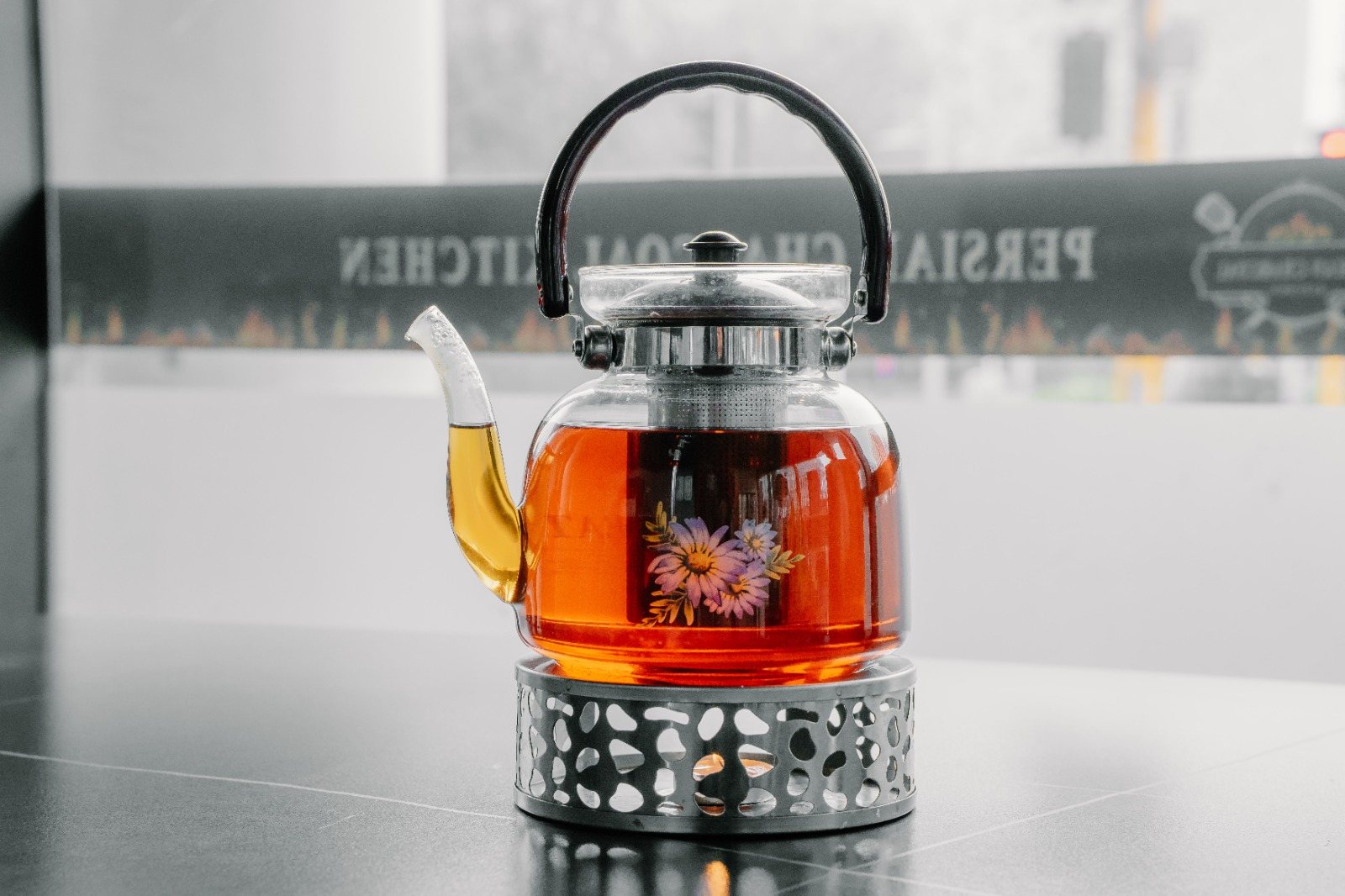 Teapot of Black Traditional Chai